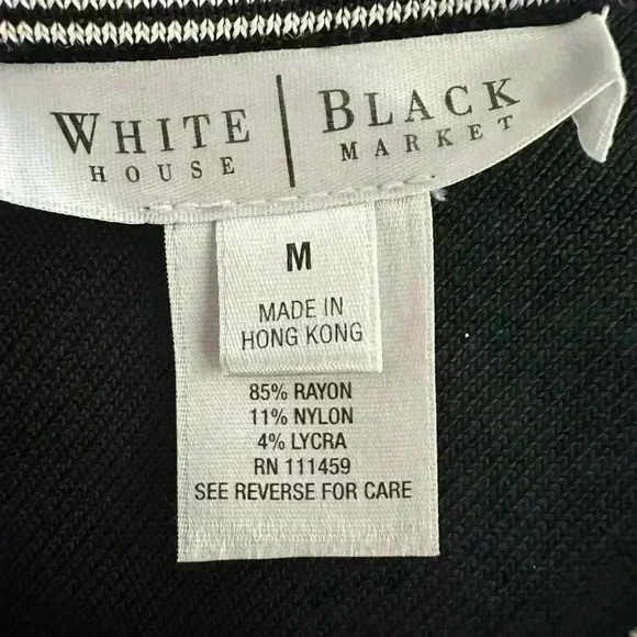 White House Black Market V-neck Black Women's Tank Top (329) - Picture 8 of 9